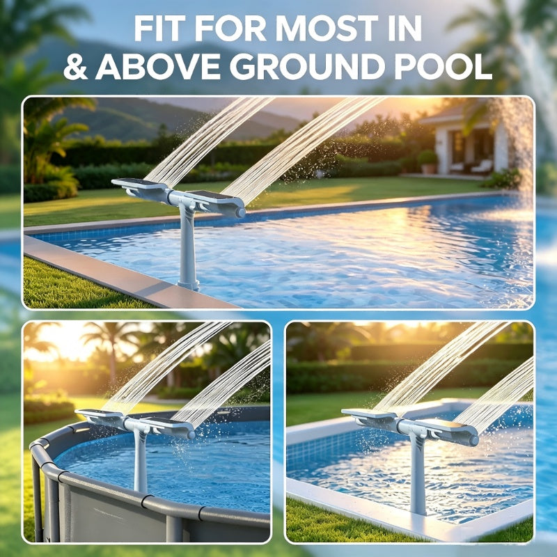 itoolmax solar pool fountain fit for most pools