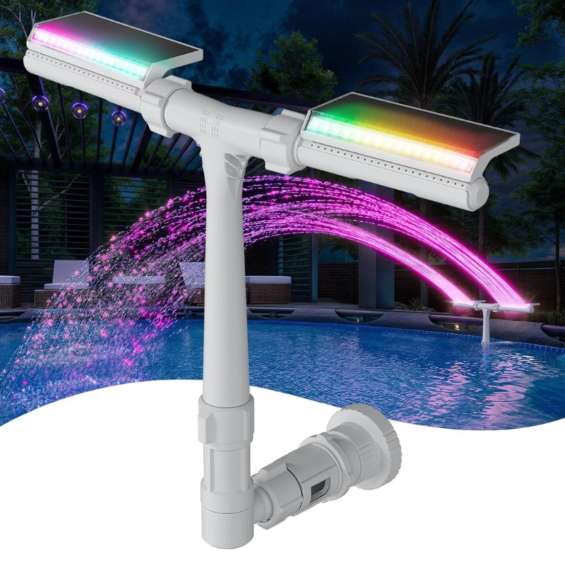 itoolmax solar pool fountain with 10 color led lights main picture