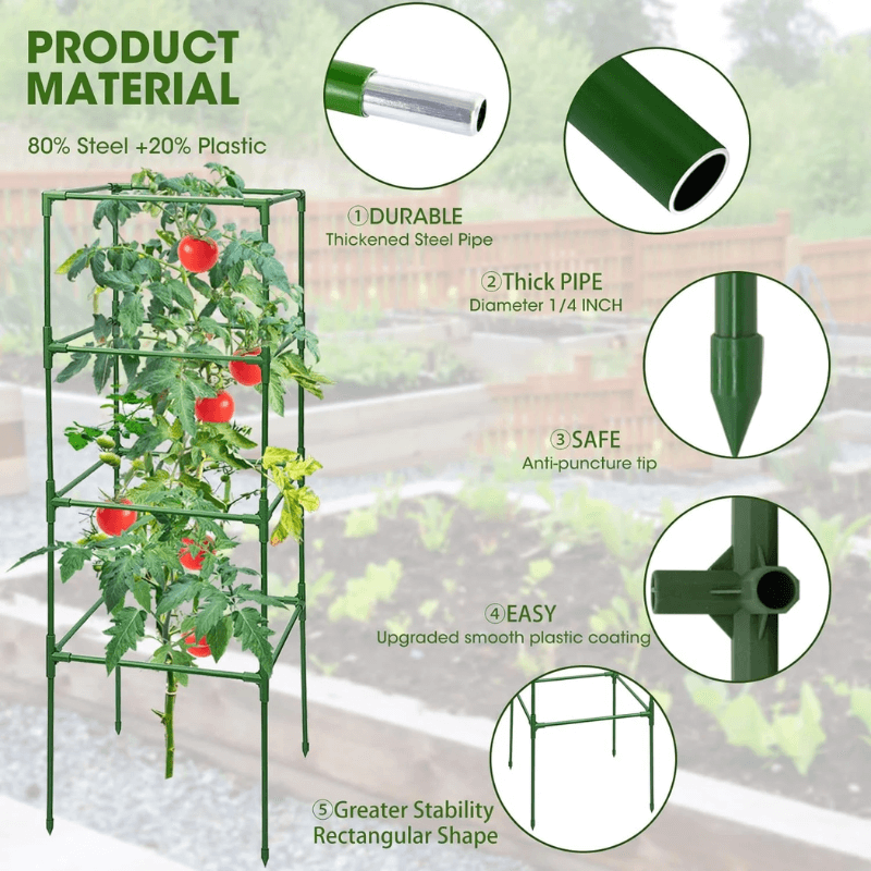 itoolmax square tomato plant cage durble steel