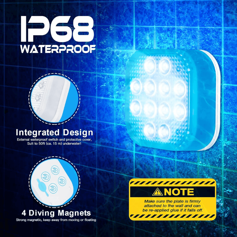 itoolmax submersible led pool lights uograde ip68 waterproof