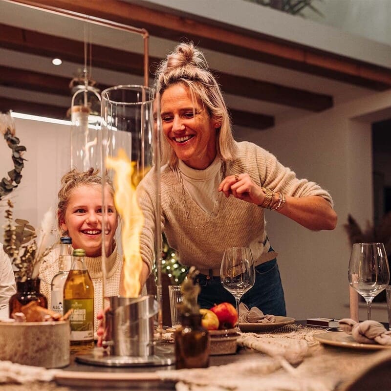 itoolmax tabletop fireplace with flame guard indoor