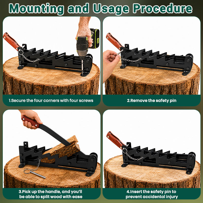 itoolmax wall mounted firewood kindling splitter how to use
