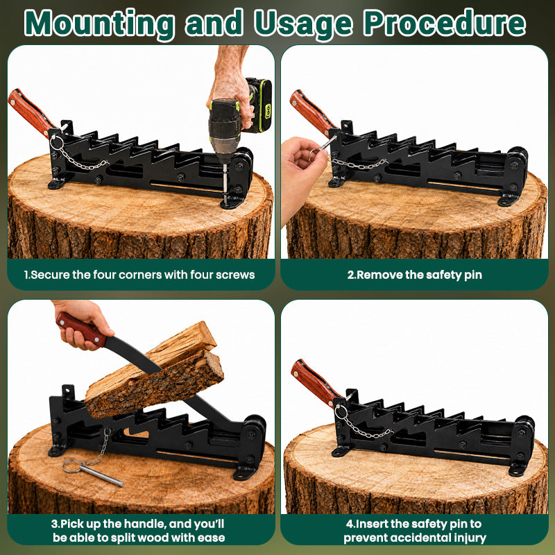itoolmax wall mounted firewood kindling splitter how to use