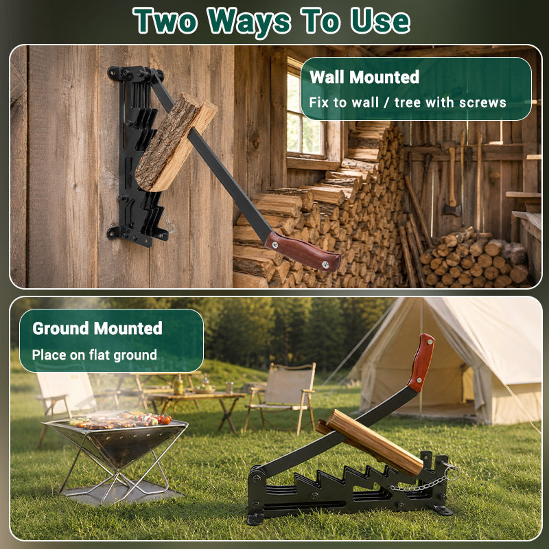 itoolmax wall mounted firewood kindling splitter two ways to use