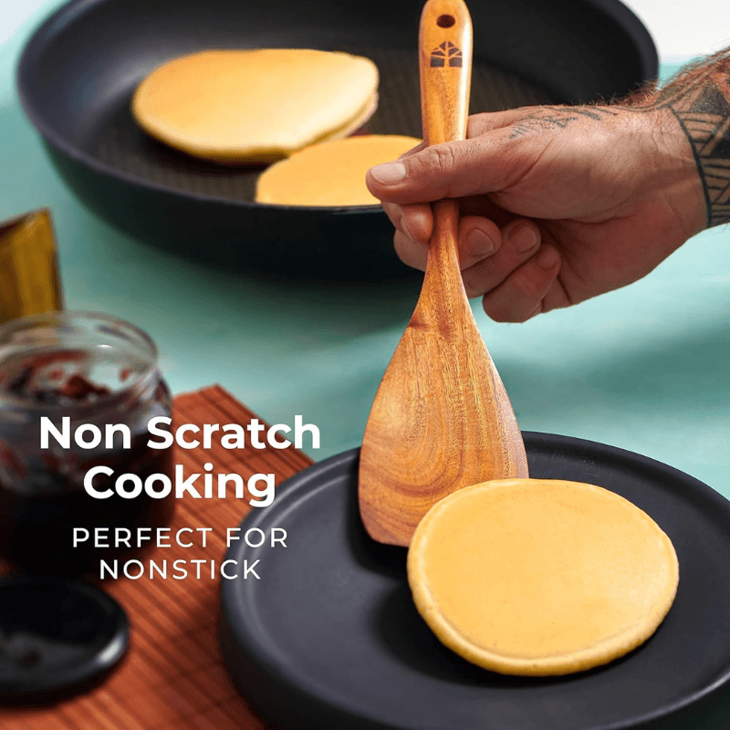 itoolmax wooden utensil set perfect for nonstick