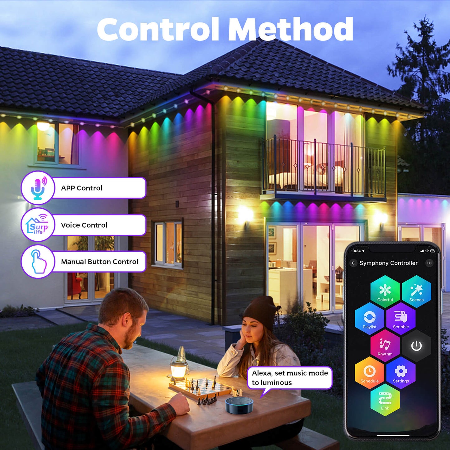 Smart RGBIC Permanent Outdoor Lights