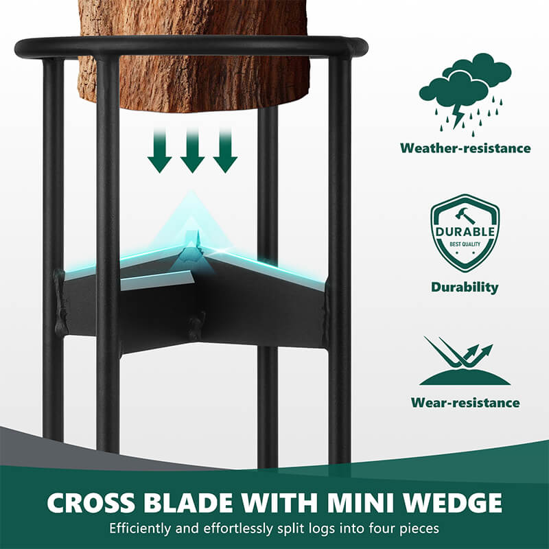 kinding firewood splitter with cross blade mini wedge itoolmax