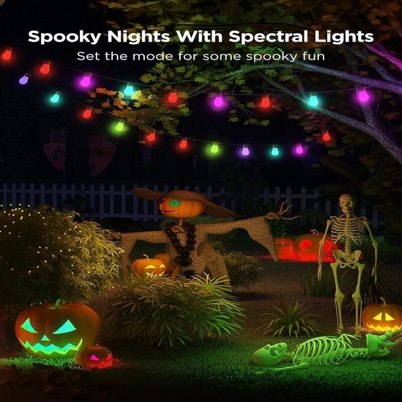 smart rgb outdoor string lights spooky itoolmax
