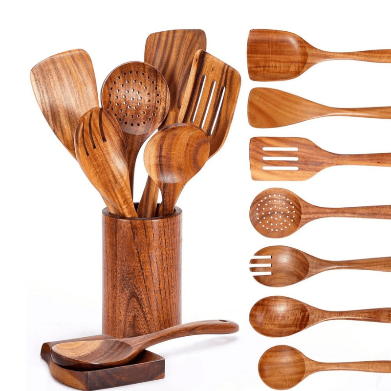 wooden utensil set itoolmax