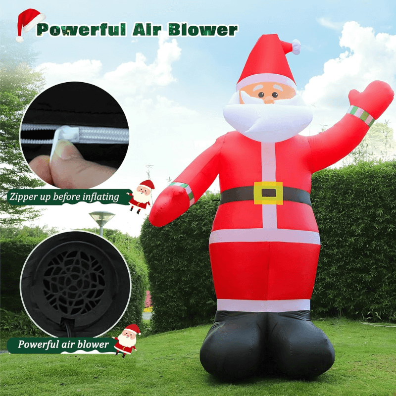 11.8ft christmas inflatable santa claus power air blower itoolmax