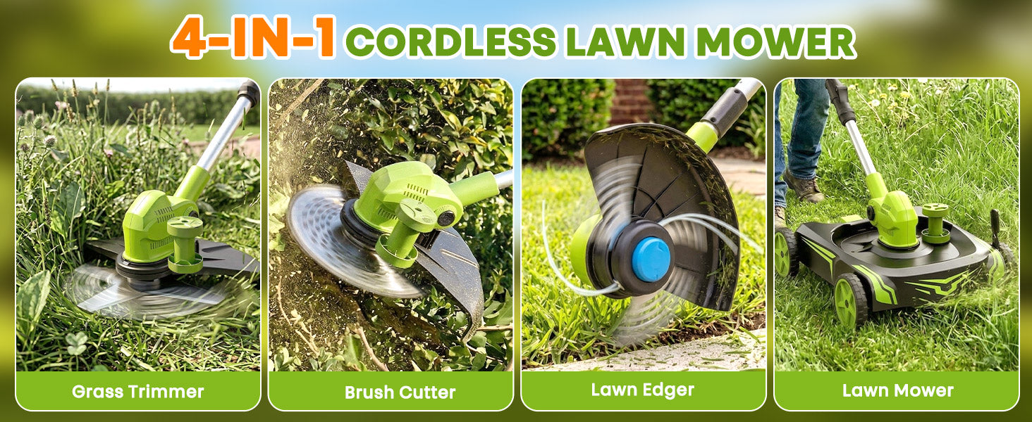 12 inch electric weed wacker lawn mower with blade types