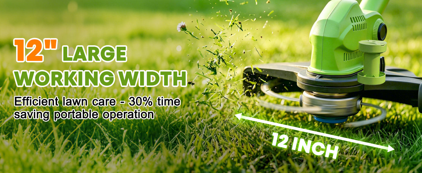 12 inch electric weed wacker upgrade working width save time