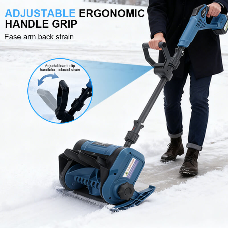 12inches cordless snow shovel blower adjustable handle grip itoolmax