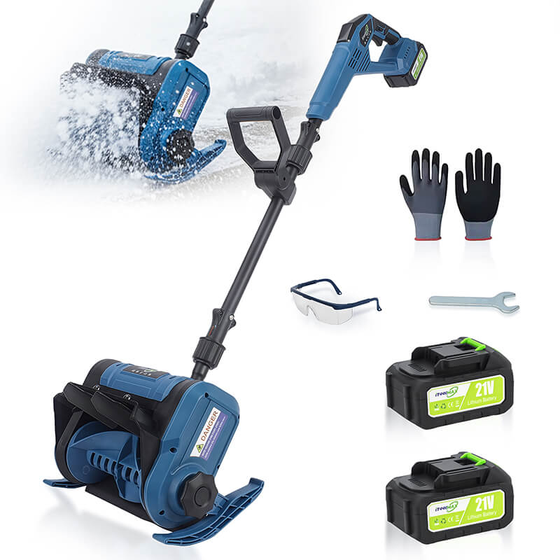 12inches cordless snow shovel blue itoolmax