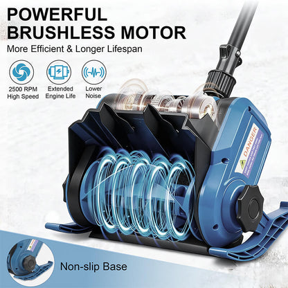 12inches cordless snow shovel blue power brushless motor itoolmax