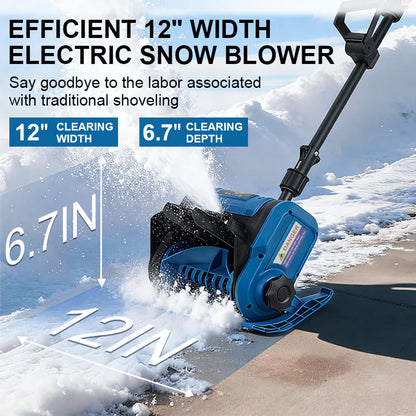 12inches cordless snow shovel blue power work itoolmax