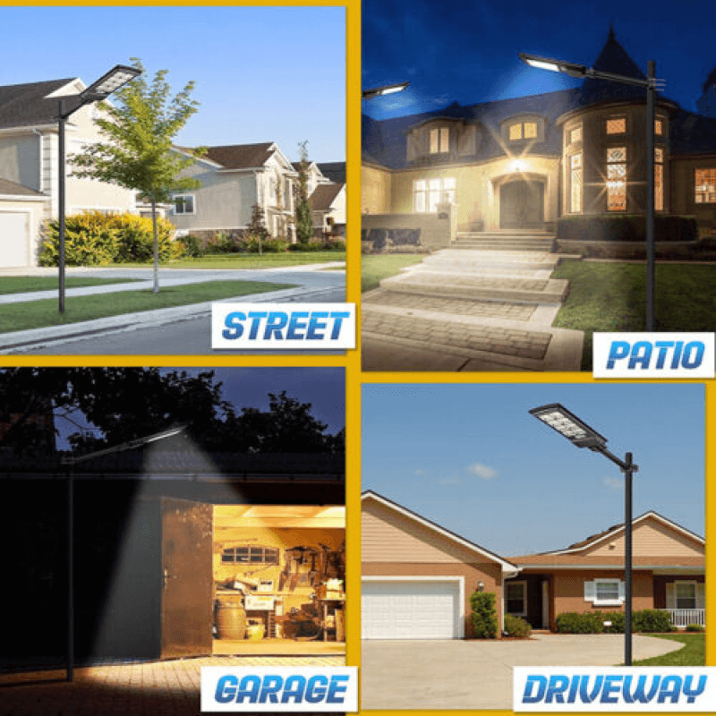 Perfect solar outdoor lighting lamp for yard light, garage light, garden light, parking lot light, exit light, entrance light, driveway light, patio light, entryway light, etc. 