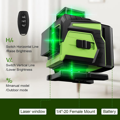 16 Lines 4D Laser Level Self Leveling with remote control