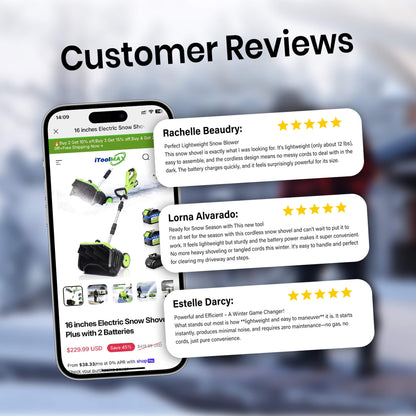 16 inches cordless snow shovel plus itoolmax review