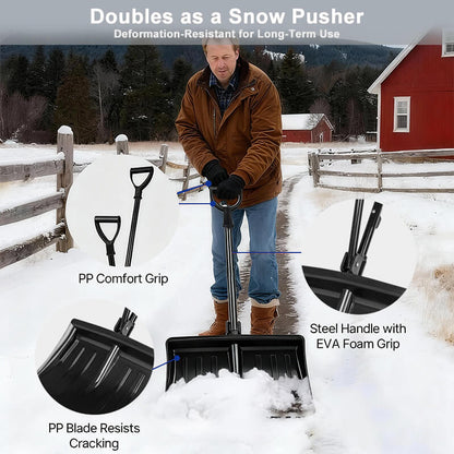 18 inches large snow shovel with metal edge detail itoolmax