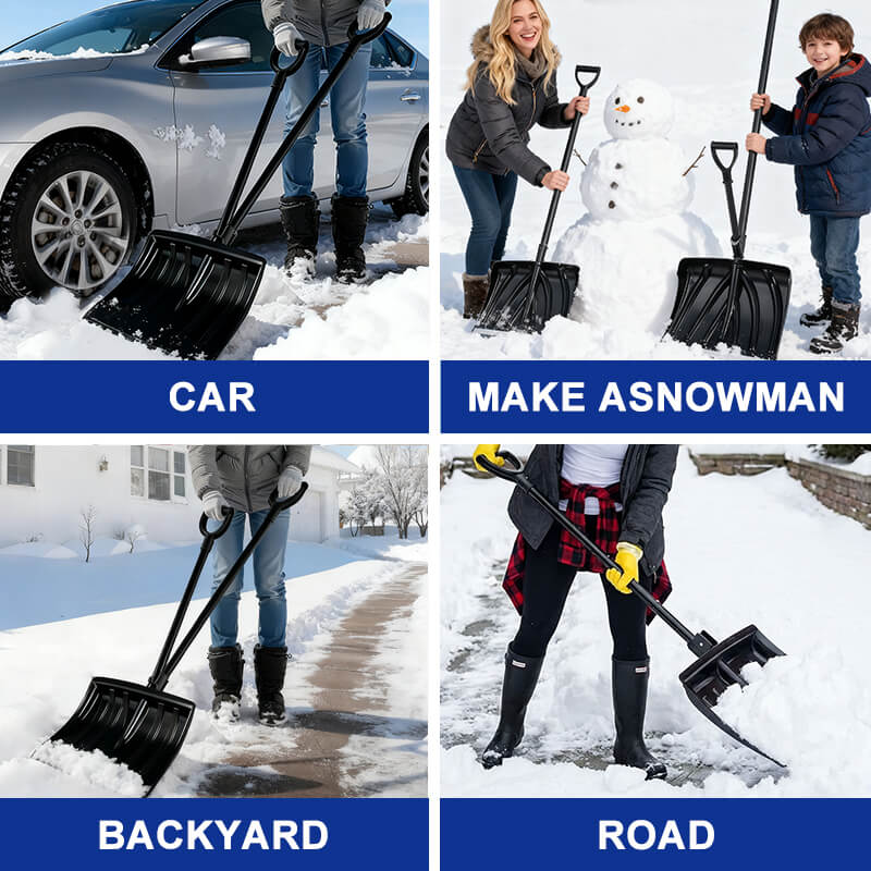 18 inches large snow shovel with metal edge multi use itoolmax