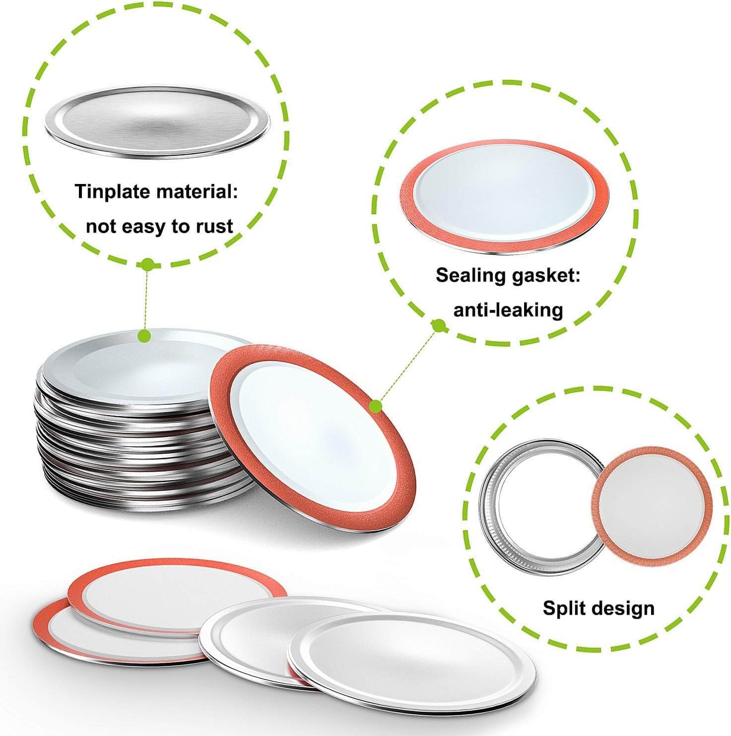 20PCS Mason Jar Lids