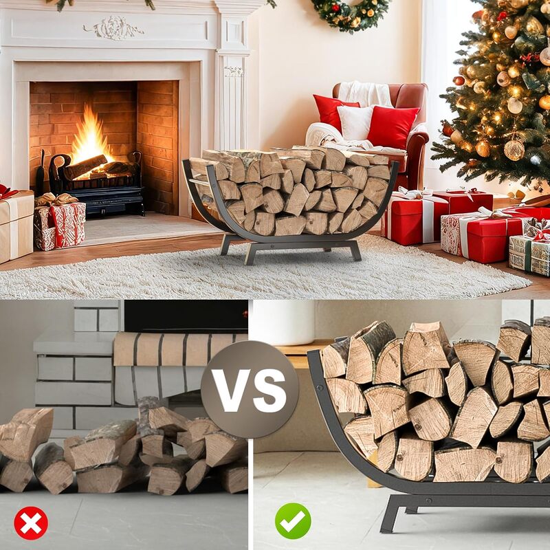 itoolmax 25” firewood rack outdoor and indoor comparison