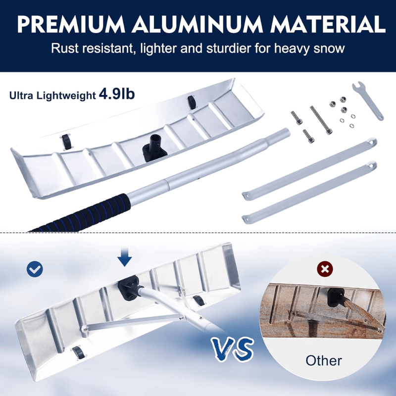 26inches snow roof rake itoolmax premiua aluminua material