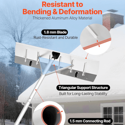 26inches snow roof rake itoolmax resistant
