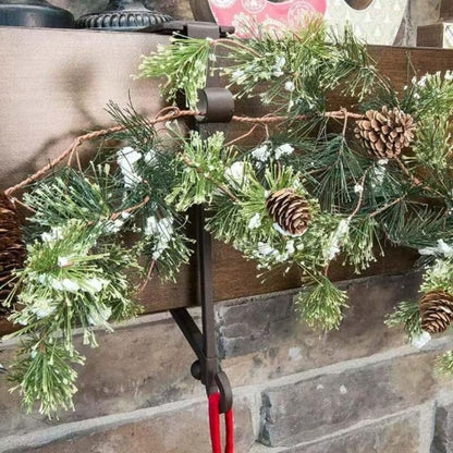 2 In 1 Adjustable Christmas Garland and Stocking Hanger hanging_itoolmax