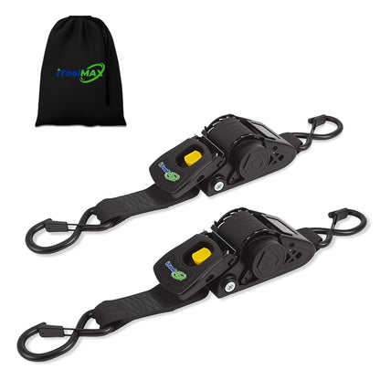 2pcs auto self retractable ratchet straps itoolmax