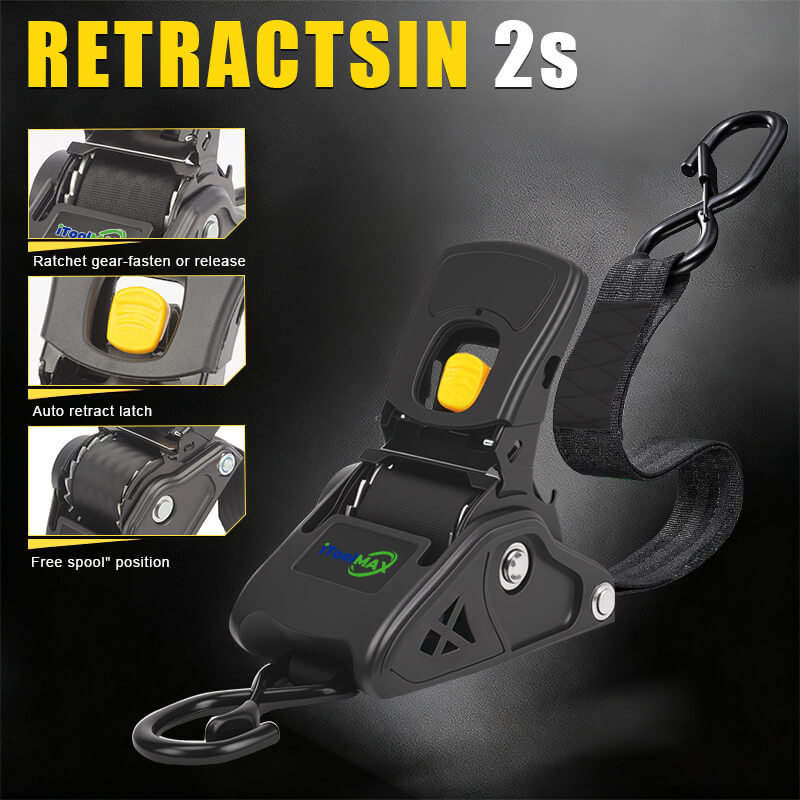 2s auto self retractable ratchet straps design itoolmax