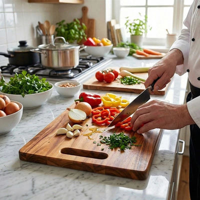3 pcs wood cutting board set  daily using