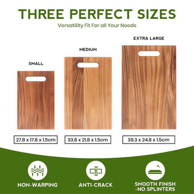3 pcs wood cutting board set  include 3 size for all your needs