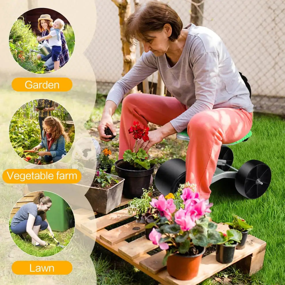 360 Degree Rotating Gardening Seat with Adjustable Height itoolmax