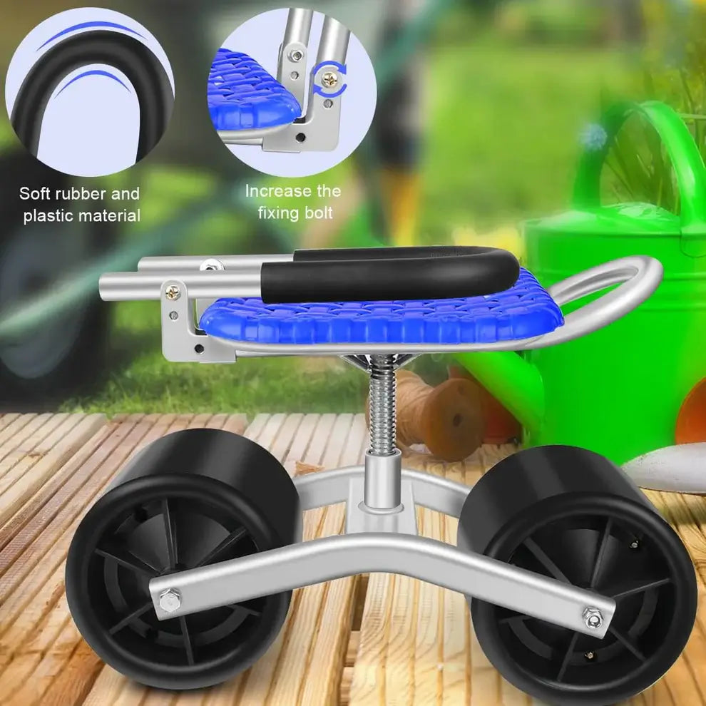 iToolMax 360 Degree Rotating Gardening Seat with Adjustable Height