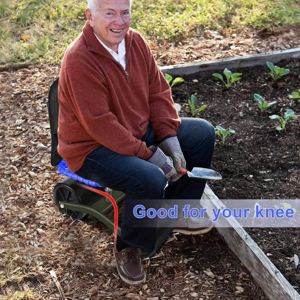iToolmax 360 degree rotating gardening seat relieve back knee 