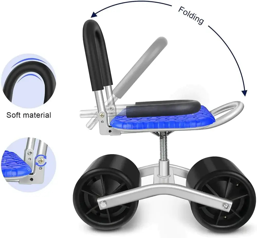 iToolMax 360 Degree Rotating Gardening Seat with Adjustable Height