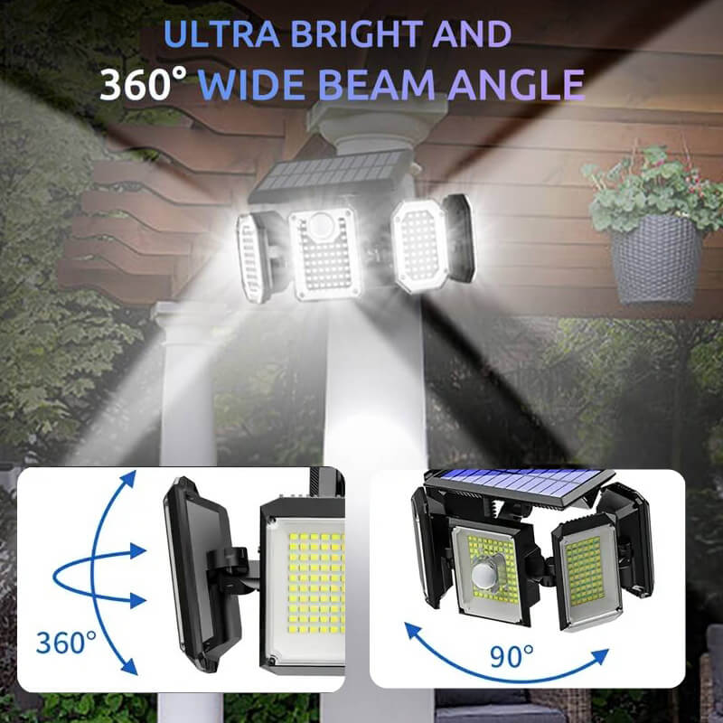360 Wide Beam Angle Solar Lights