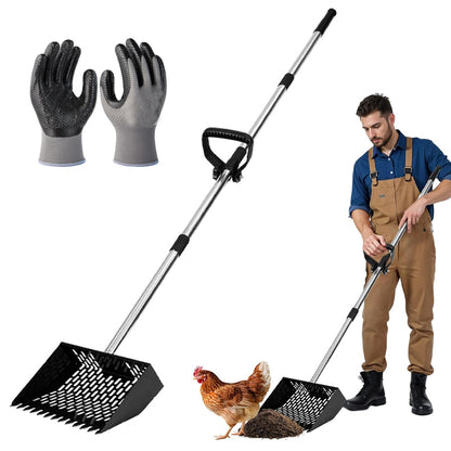 3 in 1 Chicken Poop Scooper & Rake