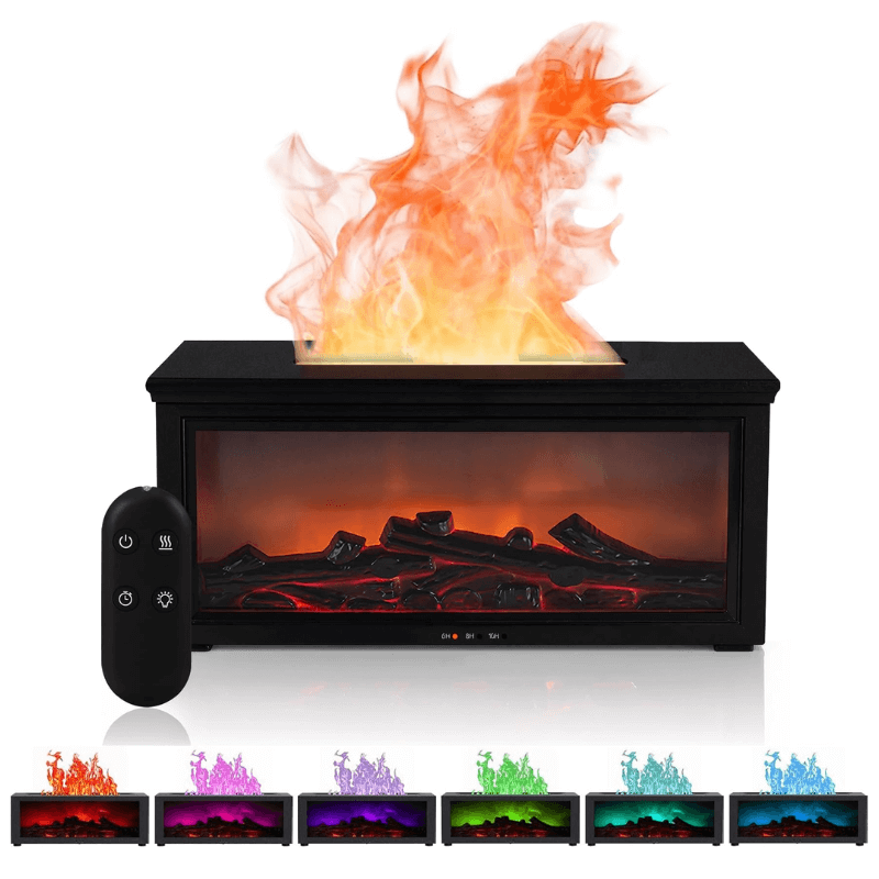 3D Fireplace Diffuser with 7 LED Colors, 280ml - iToolMax Shop – itoolmax