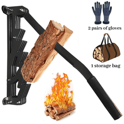 Wall Mounted Firewood Kindling Splitter