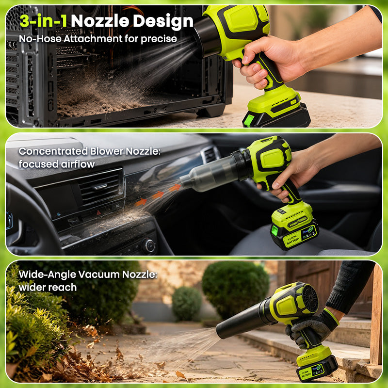 cordless leaf blower vacuum 2 nozzle design itoolmax