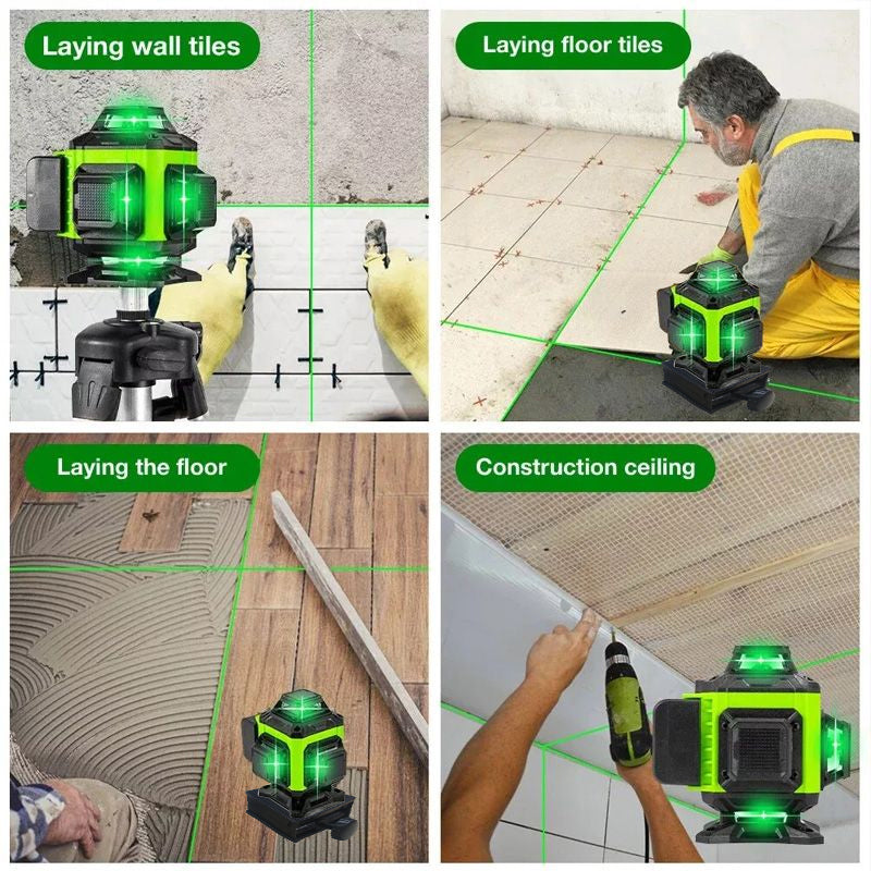 4D Green Cross Line Laser Level