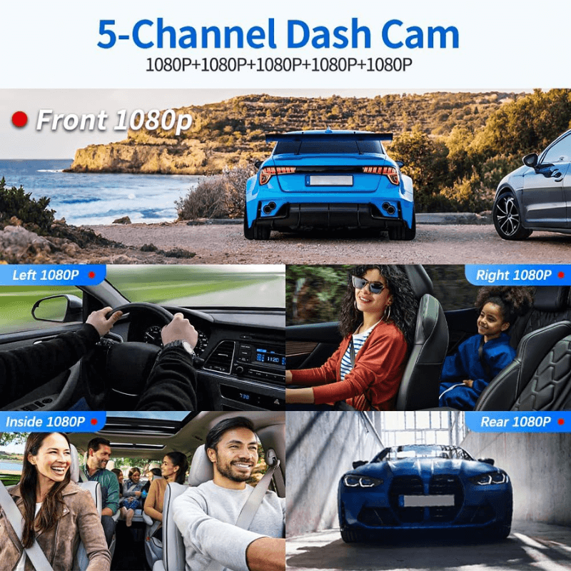 5 channel wireless dash cam 1080p itoolmax
