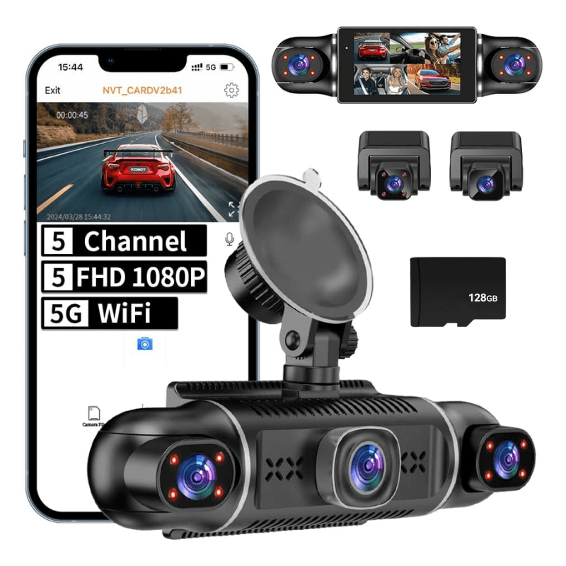 5channel 360 dash camera with wifi