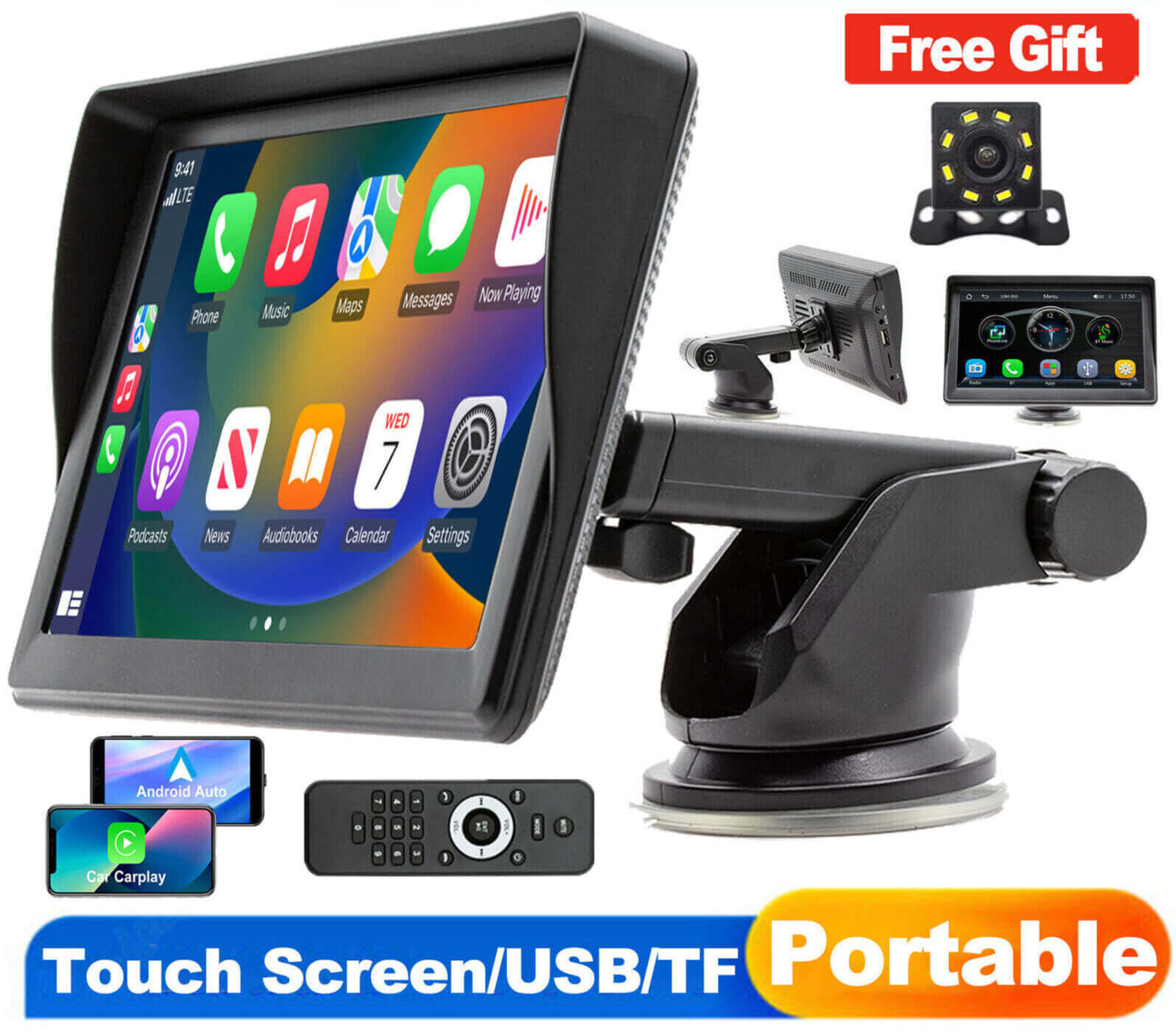 7" /10.2" Touchscreen Car Display with Free Rear View Camera(2023 Edition)