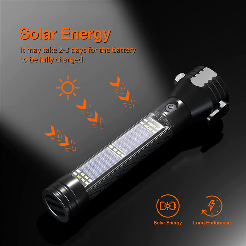 9 in 1 Emergency Solar Power Flashlight - itoolmax