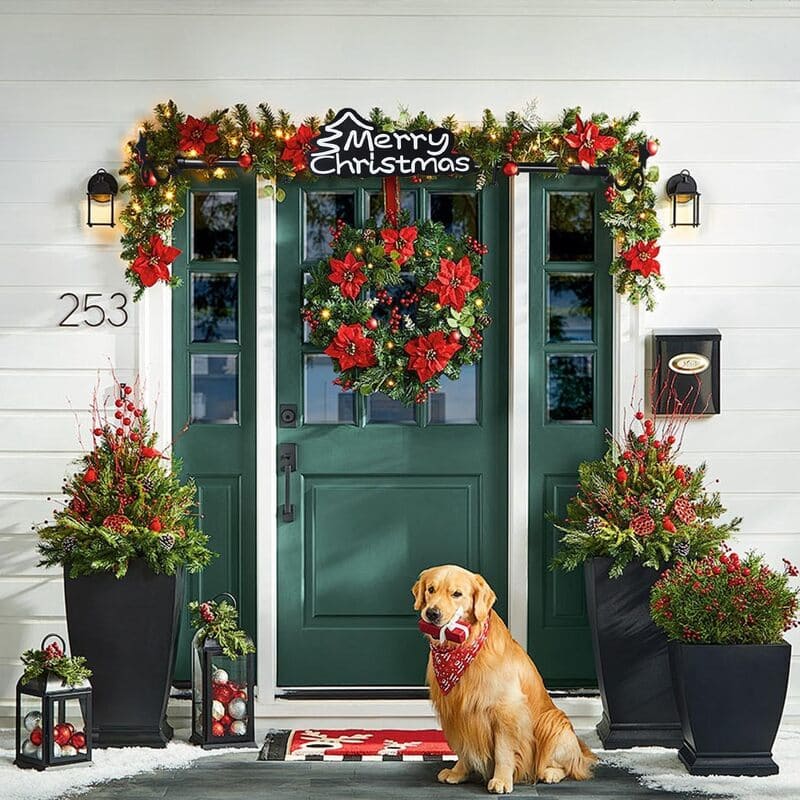 Adjustable Christmas Garland Hanger for Front Door hook_itoolmax