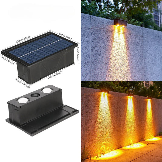 Double LED Solar Wall Lamp